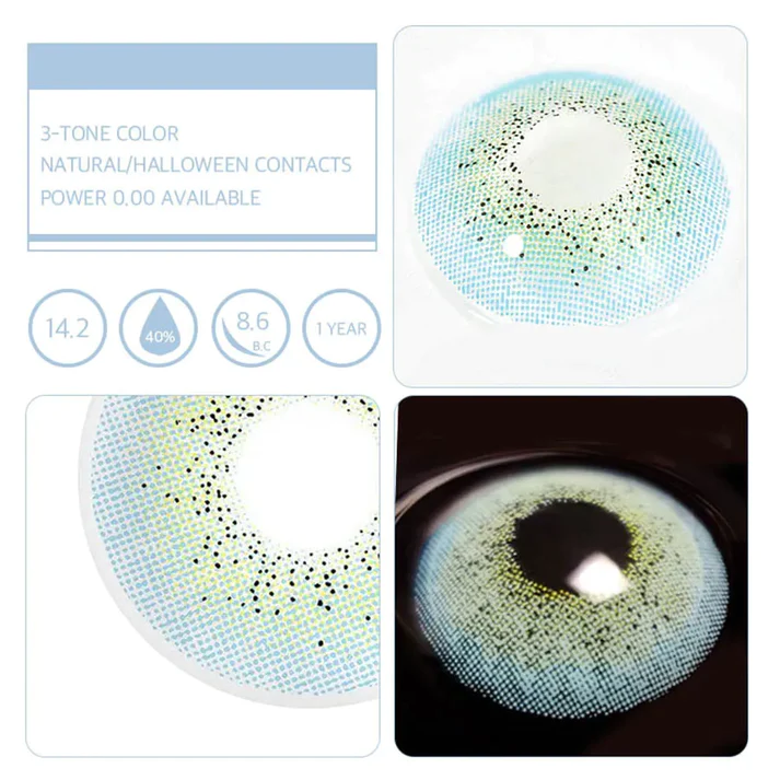 Azul océano, 14,2 mm, 1 par | 1 año