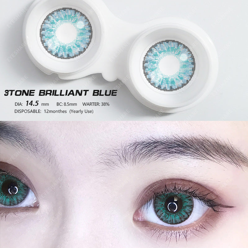 3TONE Brilliant-Blue 14,5 mm 1 par | 1 año