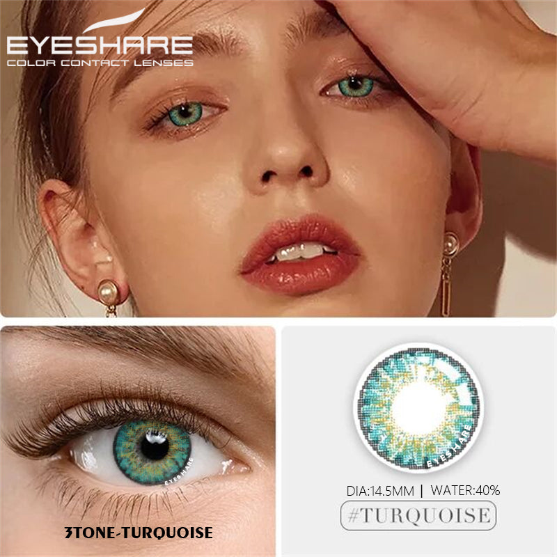 3TONE Turquesa 14,5 mm 1 par | 1 año