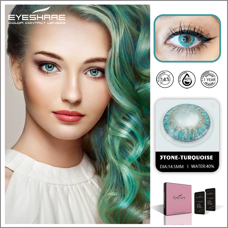 3TONE Turquesa 14,5 mm 1 par | 1 año
