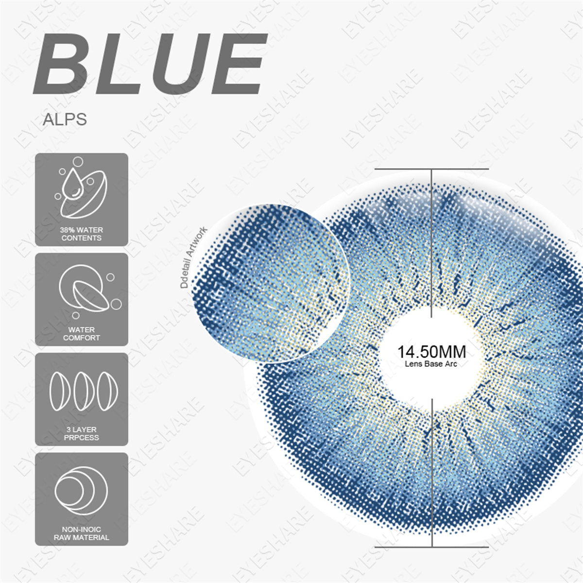Azul Alpes 14,5 mm 1 par | 1 año