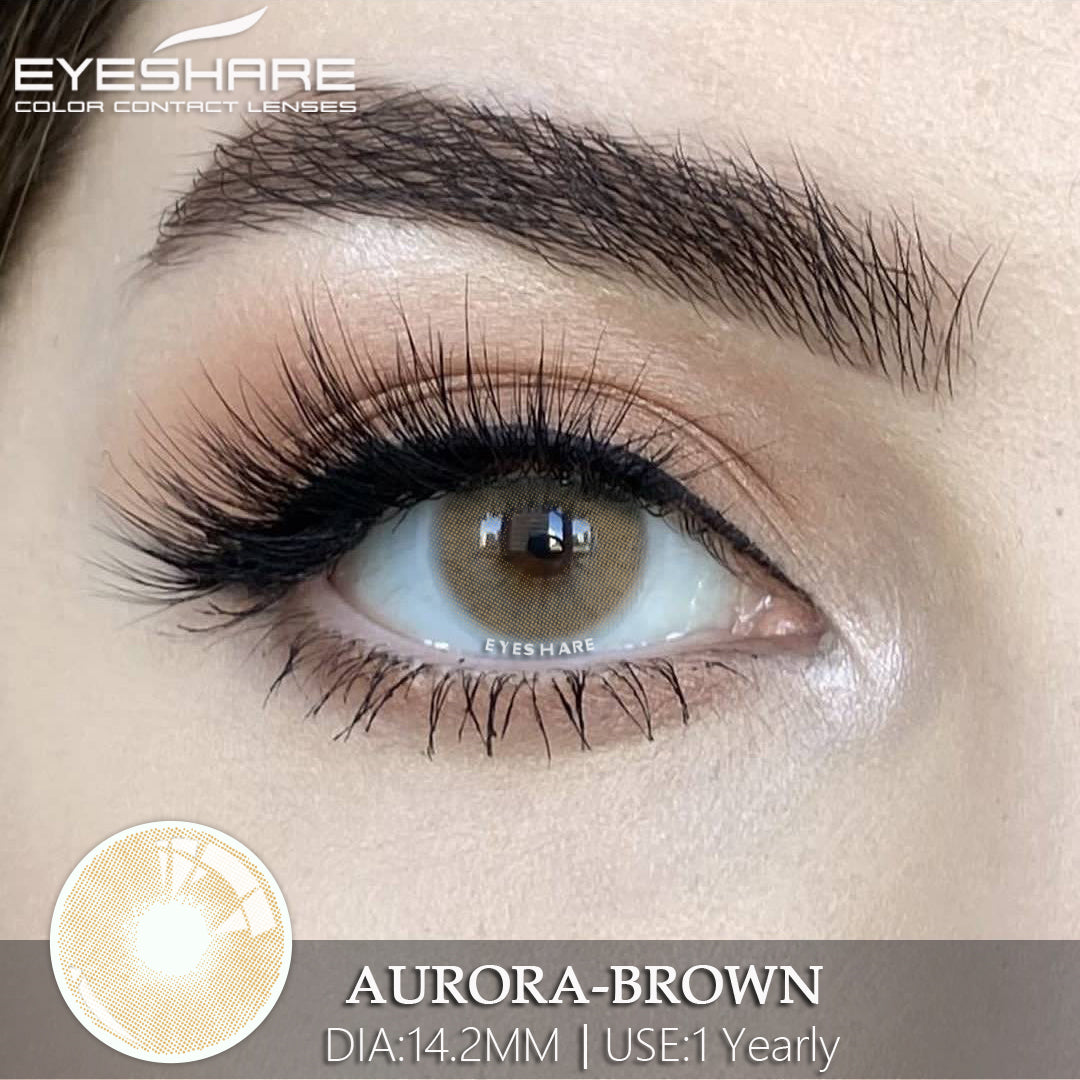 Aurora Brown 14,2 mm 1 par | 1 año
