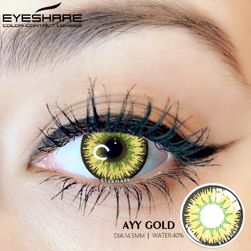 Cosplay AYY Gold 14,5 mm 1 par | 1 año