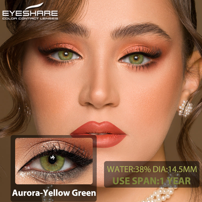Aurora Yellow Green 14,2 mm 1 par | 1 año