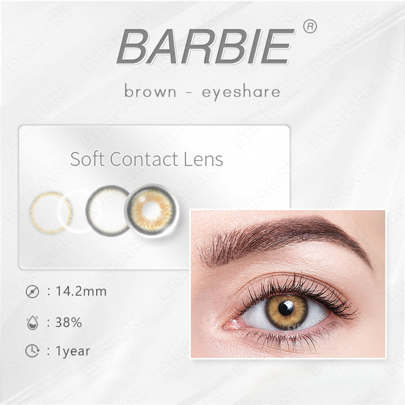 Barbie Brown 14.2mm 1 Pair | 1 Year