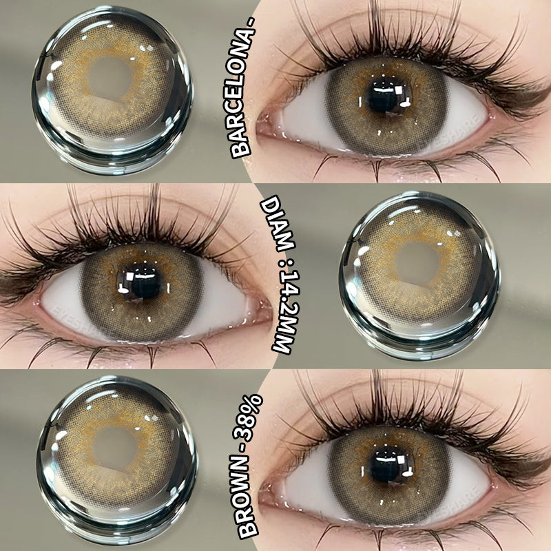 Barcelona Brown 14,2 mm 1 par | 1 año
