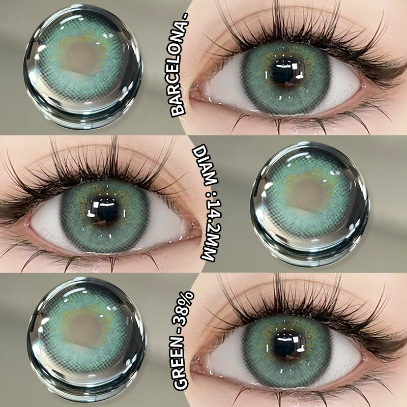 Barcelona Green 14,2 mm 1 par | 1 año