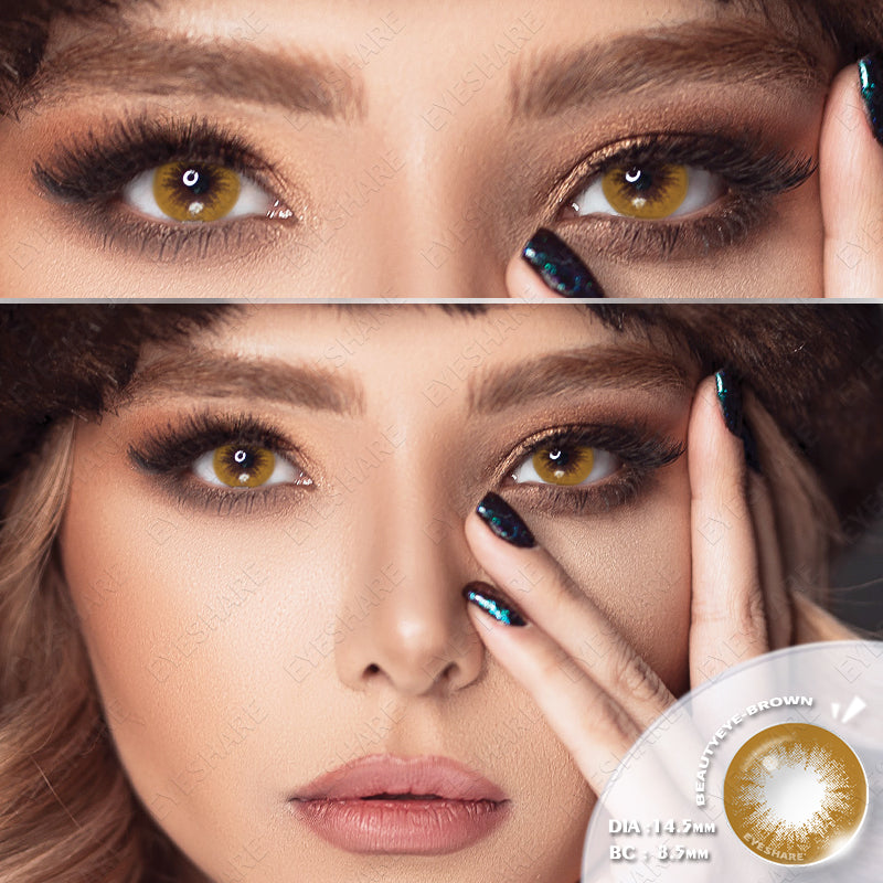 Beautyeye Brown 14,5 mm 1 par | 1 año