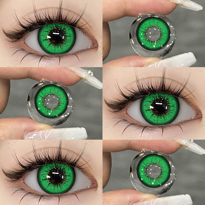 Cosplay BELLA Verde 14,5 mm 1 par | 1 año