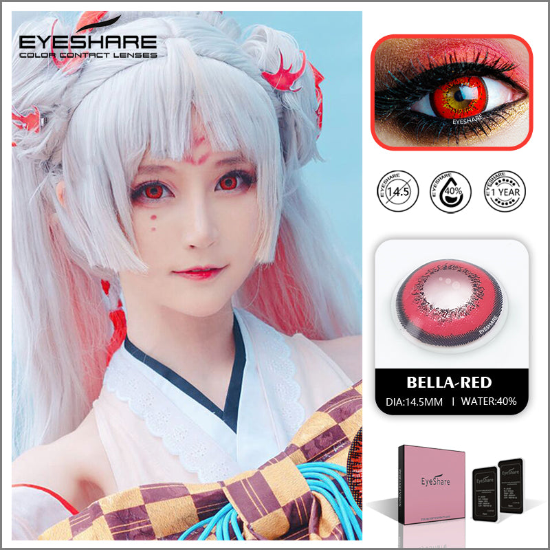 Cosplay Bella Red 14,5 mm 1 par | 1 año