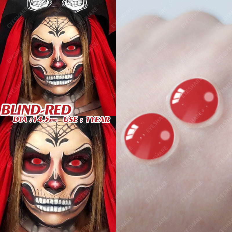 Cosplay BLIND Rojo 14,5 mm 1 par | 1 año