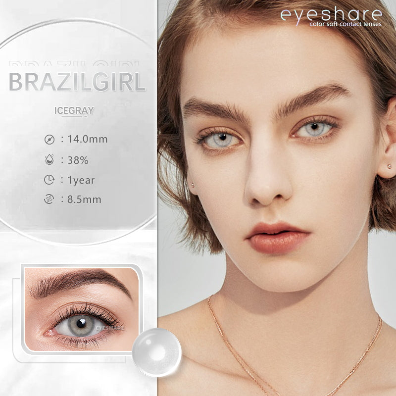 Brazilgirl Icegray 14,0 mm 1 par | 1 año