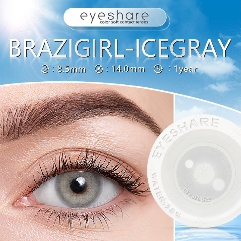 Brazilgirl Icegray 14,0 mm 1 par | 1 año