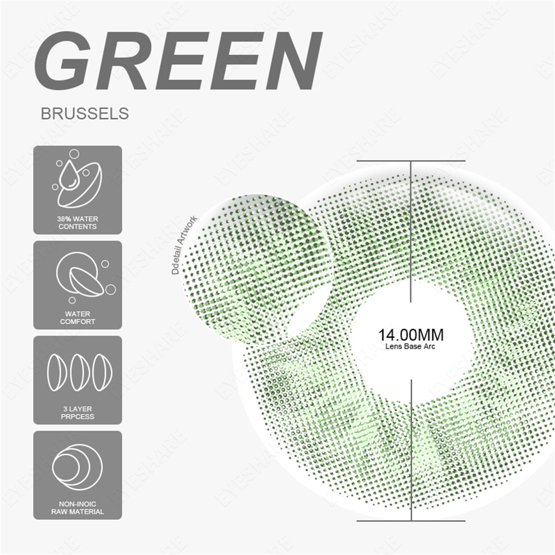 Verde de Bruselas 14,0 mm 1 par | 1 año