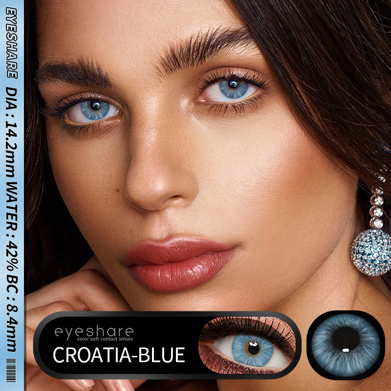 Azul Croacia, 1 día de uso, 14,2 mm, 10 piezas = 5 pares