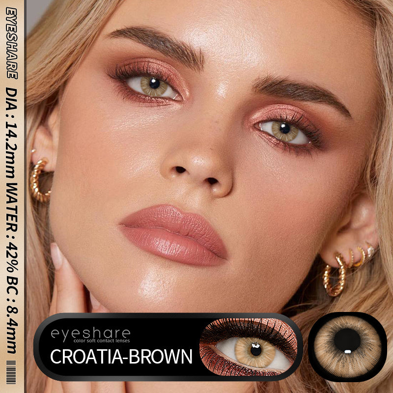 Marrón croata, 1 día de uso, 14,2 mm, 10 piezas = 5 pares