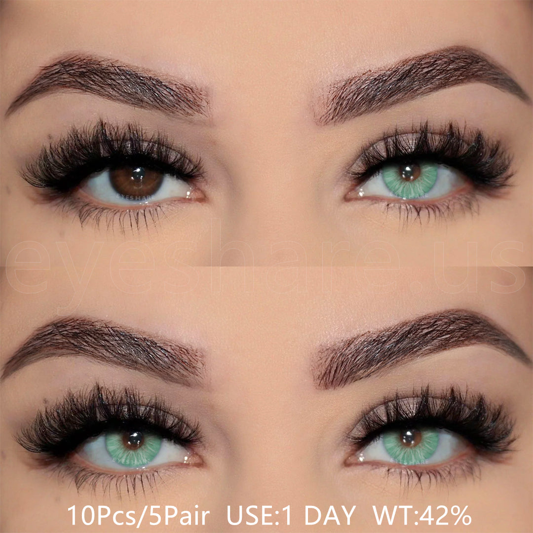 Croacia Verde 1 día de uso I 14,2 mm, 10 piezas = 5 pares