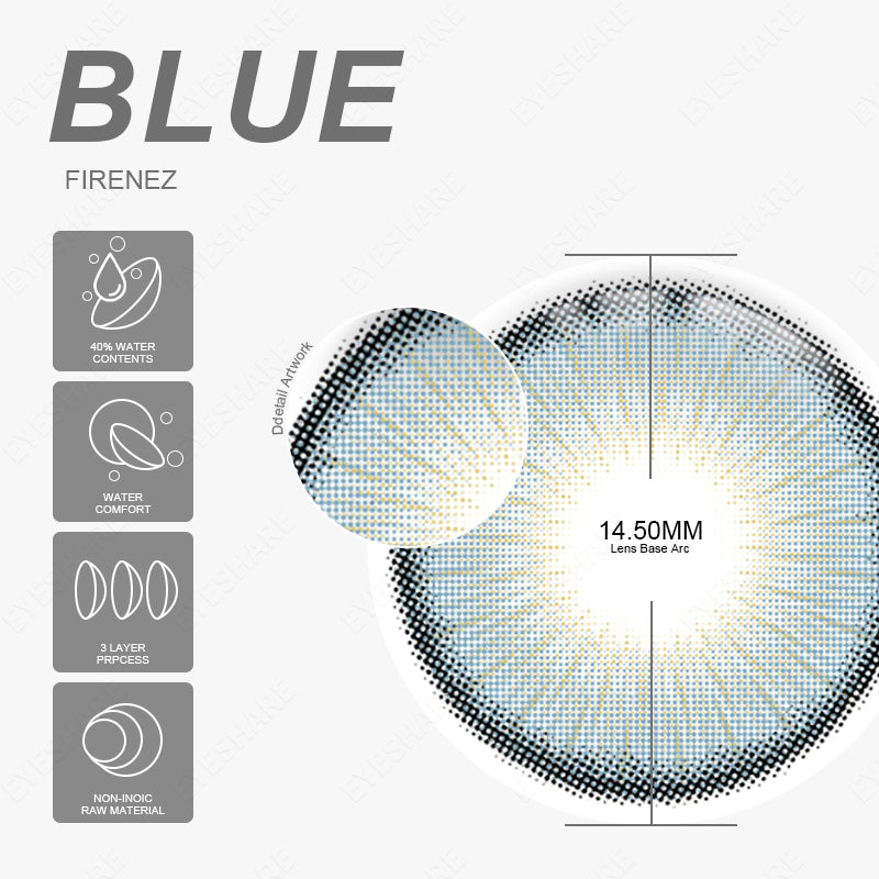 Firenze Blue 14,5 mm 1 par | 1 año