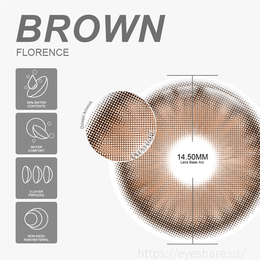 Florence Brown 14.5mm 1 Pair | 6 Months