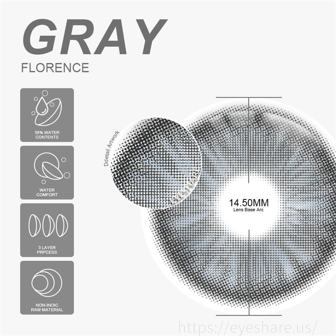 Florence Gray 14.5mm 1 Pair | 6 Months