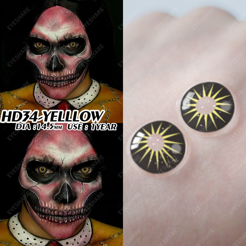 Cosplay HD34-YELLLOW 14,5 mm 1 par | 1 año