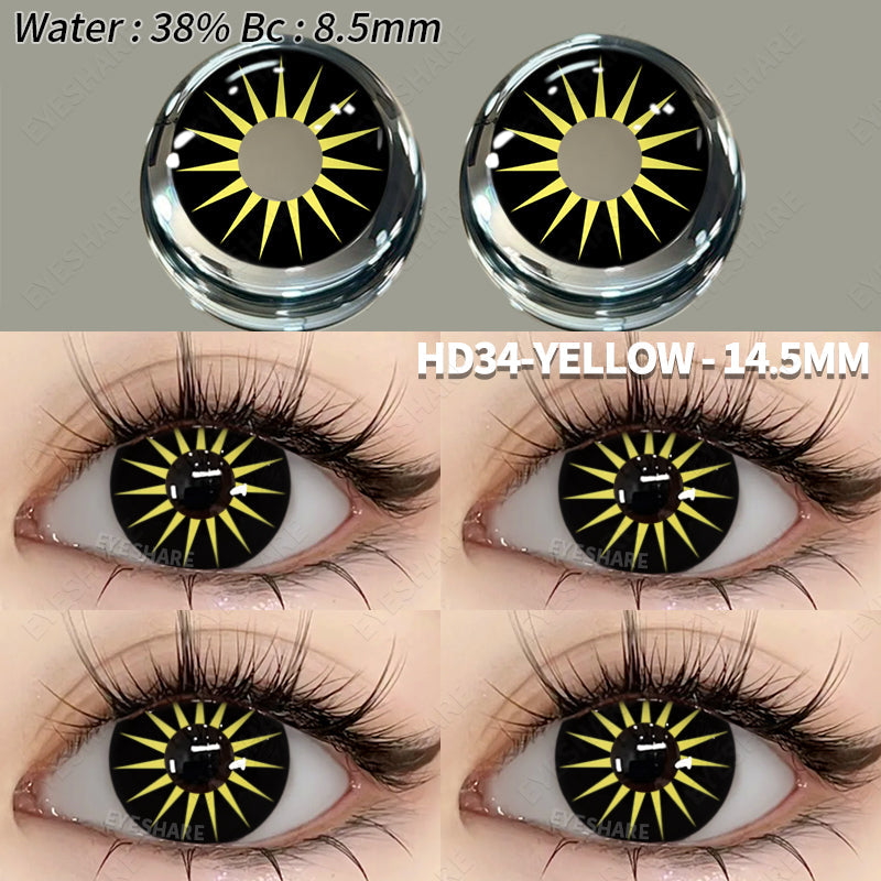Cosplay HD34-YELLLOW 14,5 mm 1 par | 1 año