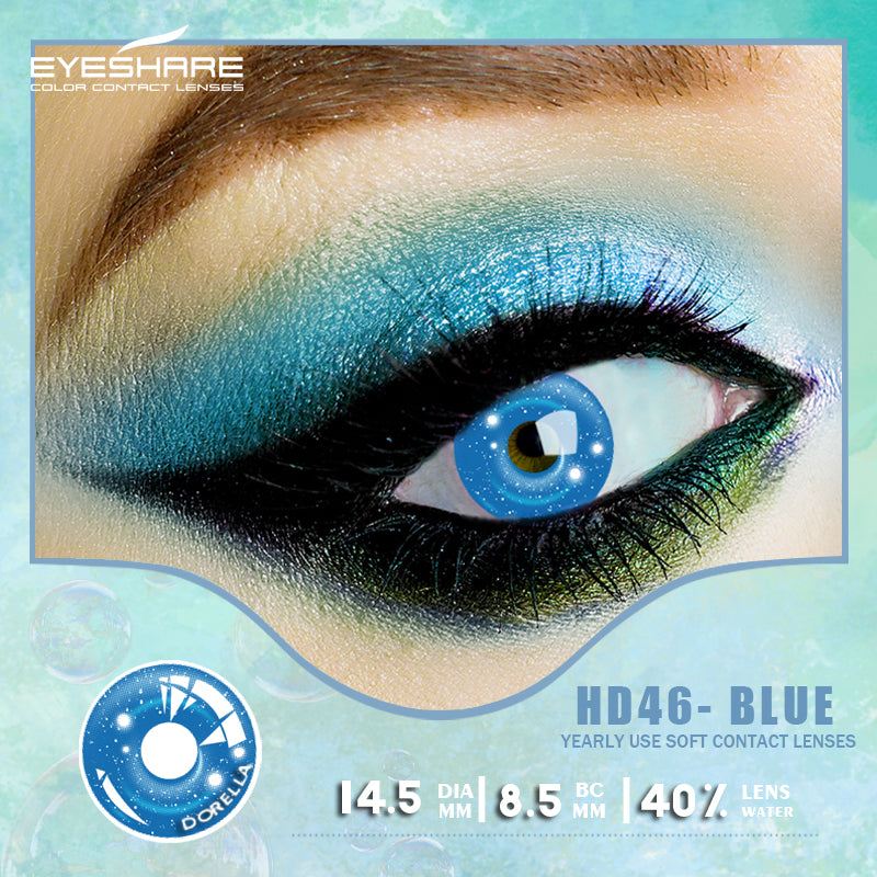 Cosplay HD46 Azul 14,5 mm 1 par | 1 año