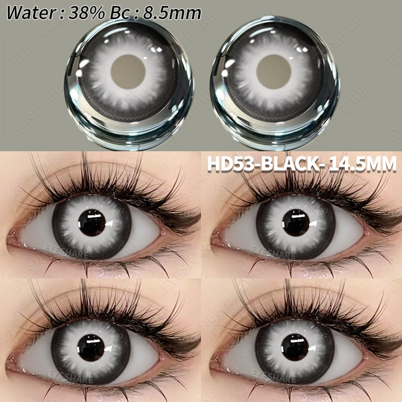 Cosplay HD53 Negro 14,2 mm 1 par | 1 año
