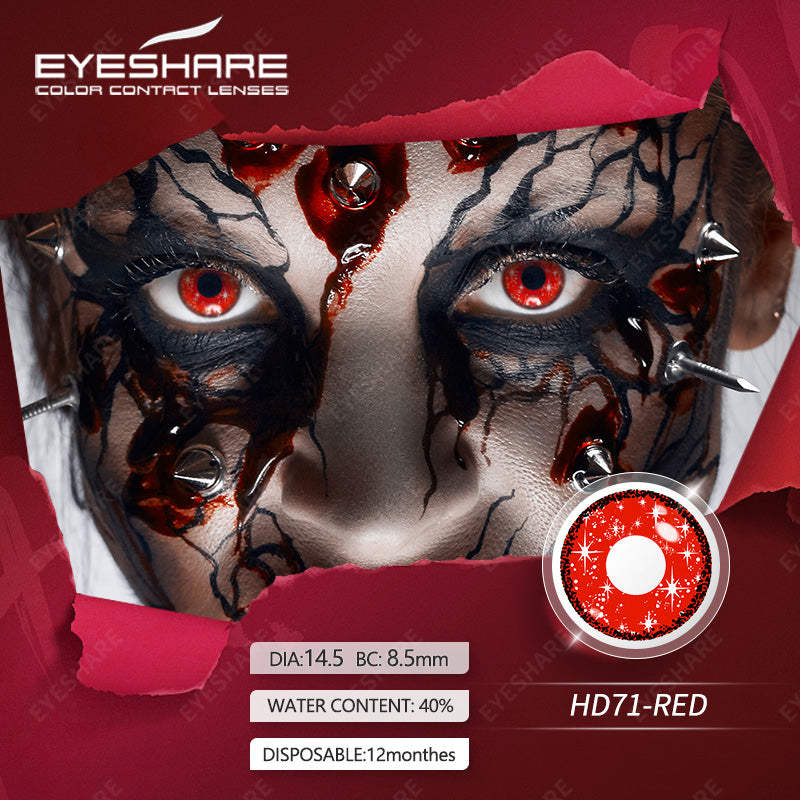 Cosplay HD71 Rojo 14,5 mm 1 par | 1 año