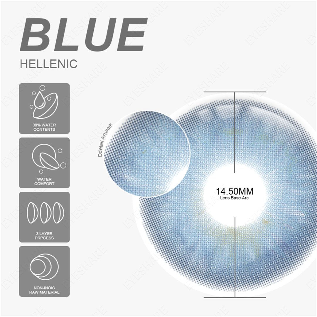 Azul helénico 14,5 mm 1 par | 1 año
