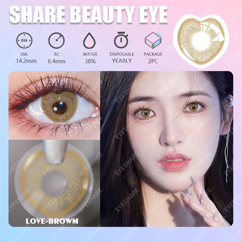 Love Brown 14.2mm 1 Pair | 1 Year
