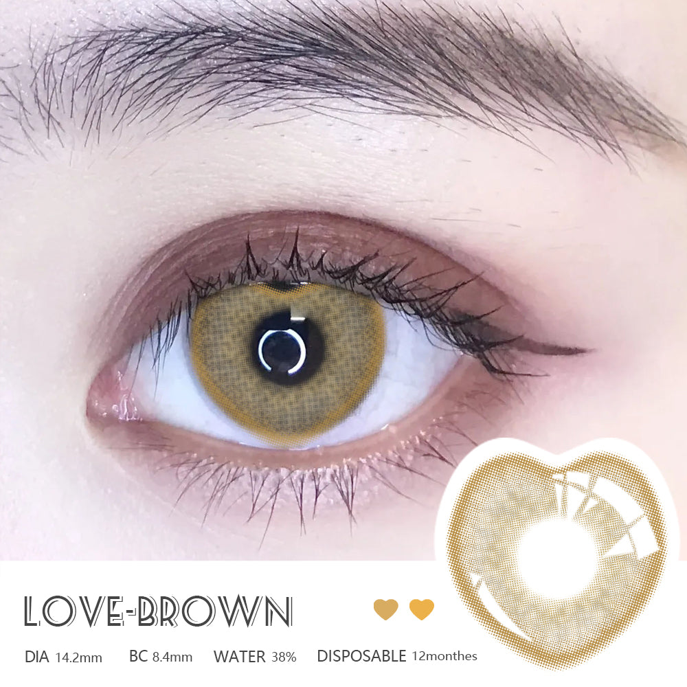 Love Brown 14.2mm 1 Pair | 1 Year