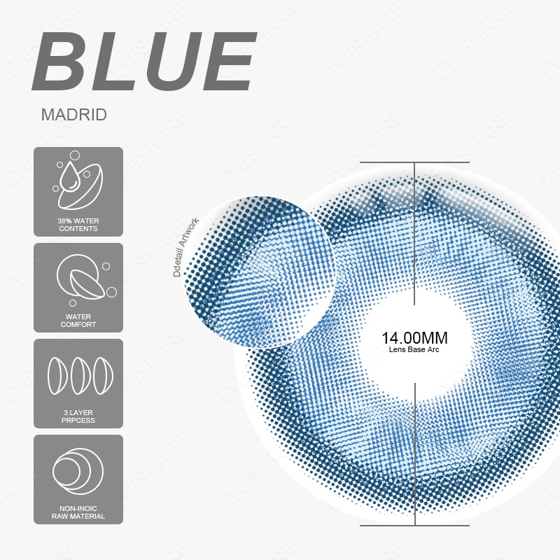 Lentes NEBULA-RED Anime Halloween Cosplay 14.0mm