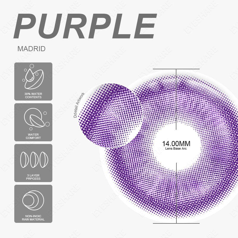 Lentes NEBULA-RED Anime Halloween Cosplay 14.0mm