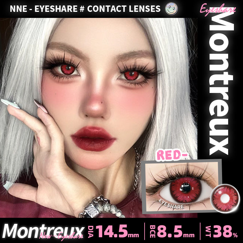 Lentes NEBULA-RED Anime Halloween Cosplay 14.0mm