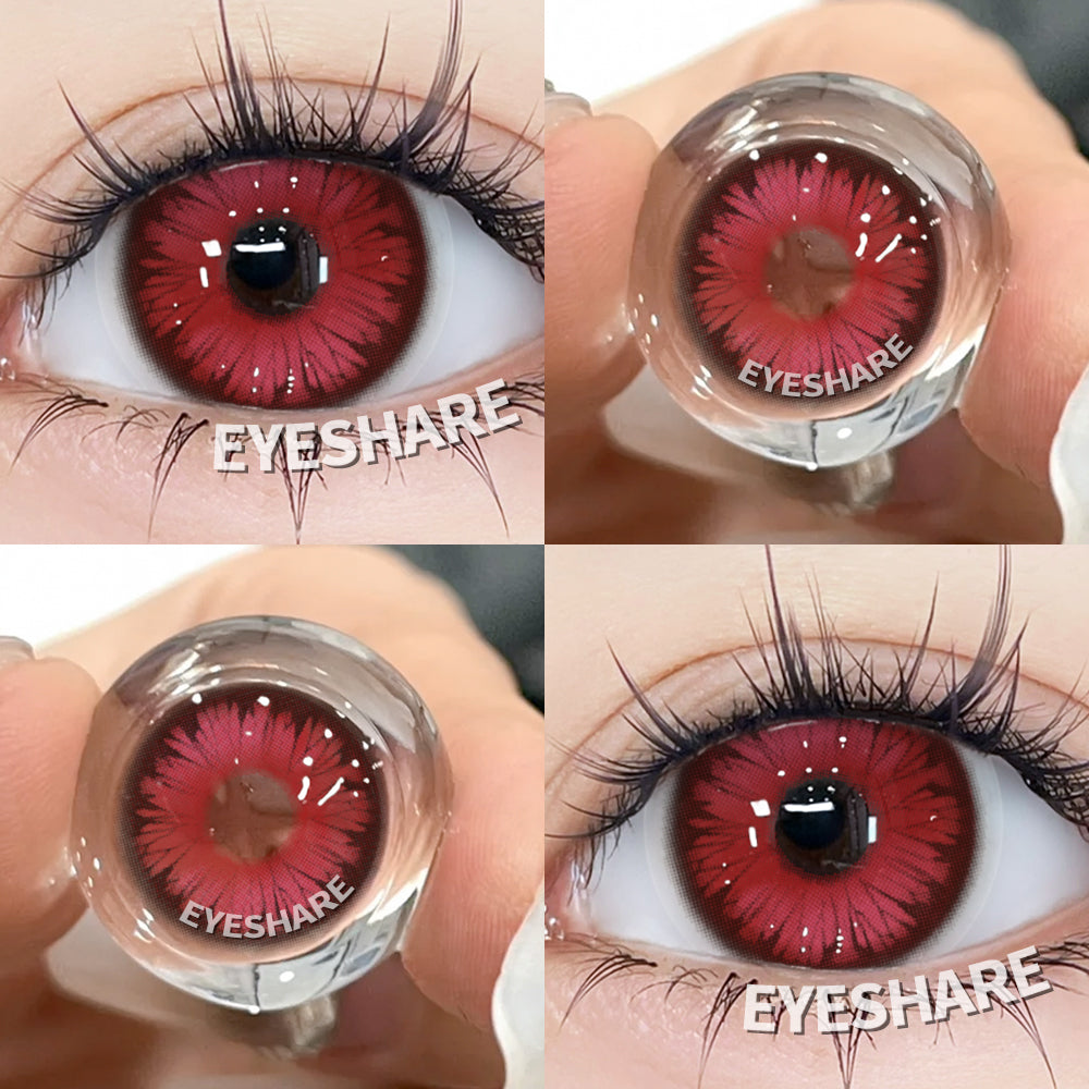 Lentes NEBULA-RED Anime Halloween Cosplay 14.0mm