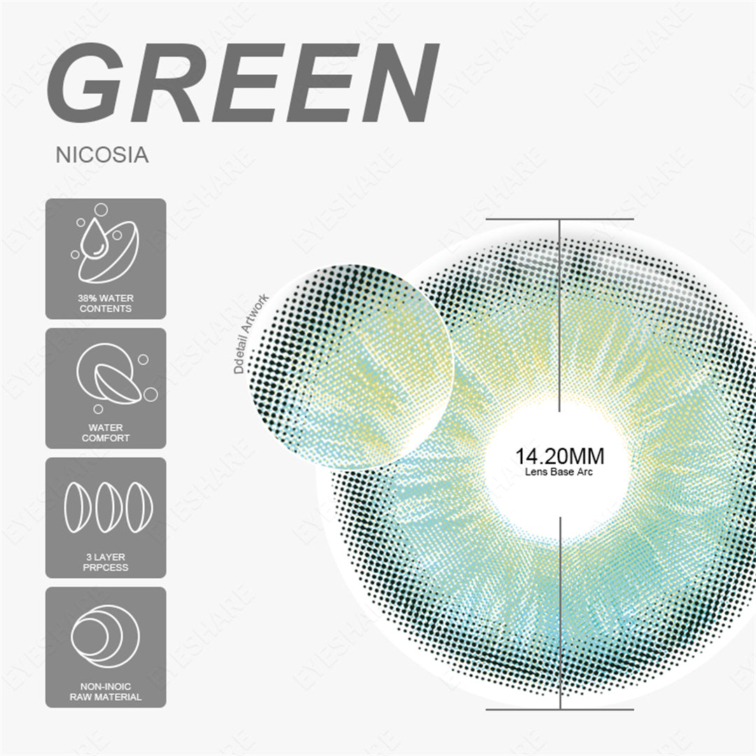 Nicosia Green 14,2 mm 1 par | 1 año