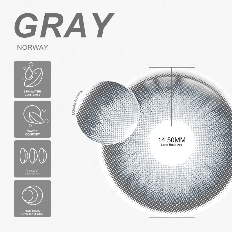 Gris noruego, 14,5 mm, 1 par, 1 año