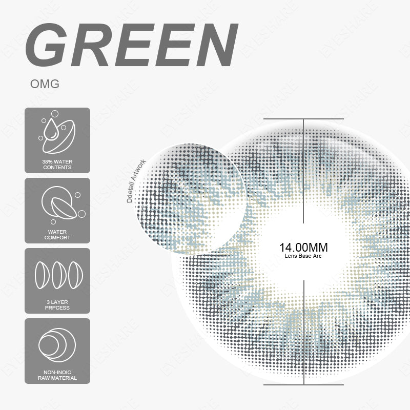 OMG Green 14,0 mm 1 par | 1 año