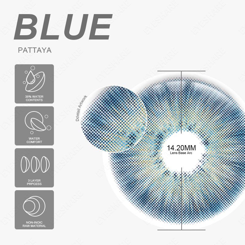 Pattaya Blue 14,2 mm 1 par | 1 año