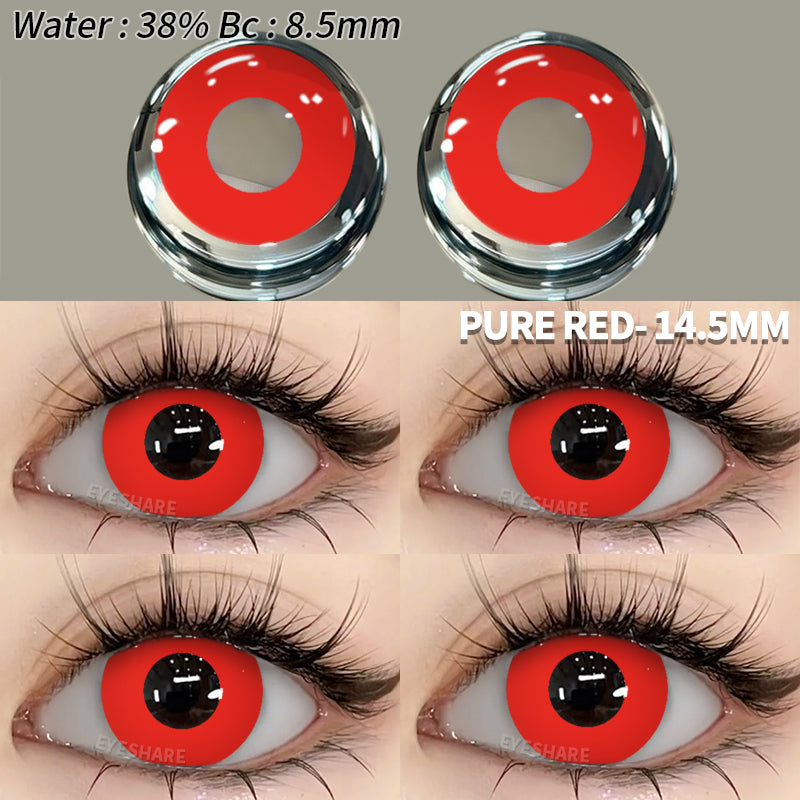 Cosplay Pure Red 14,5 mm 1 par | 1 año