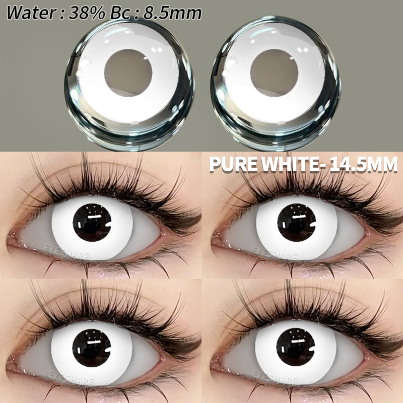 Cosplay Pure White 14,5 mm 1 par | 1 año