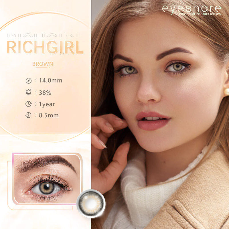 Richgirl Brown 14,0 mm 1 par | 1 año