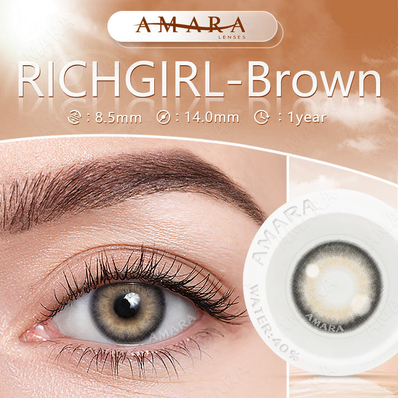 Richgirl Brown 14,0 mm 1 par | 1 año