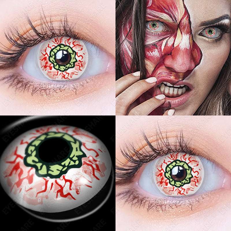 Cosplay Scary White 14,5 mm 1 par | 1 año