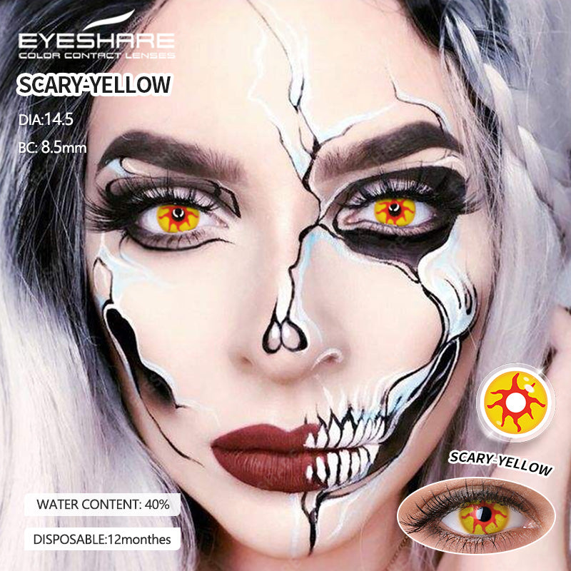 Cosplay Scary Yellow 14,5 mm 1 par | 1 año