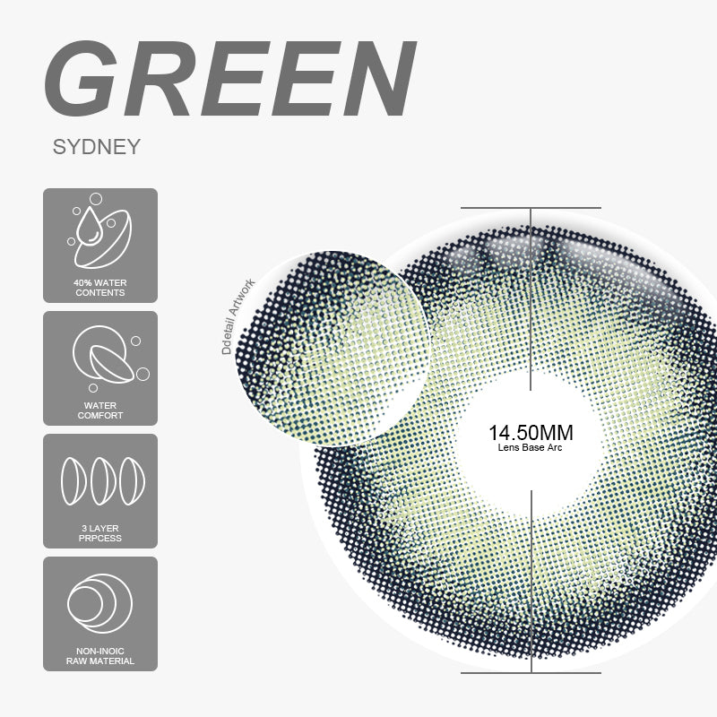 Sydney Green 14,5 mm, 1 par | 1 año