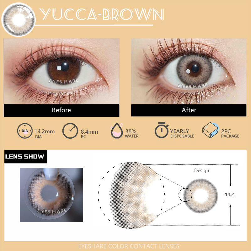 Yucca Brown 14,0 mm 1 par | 1 año