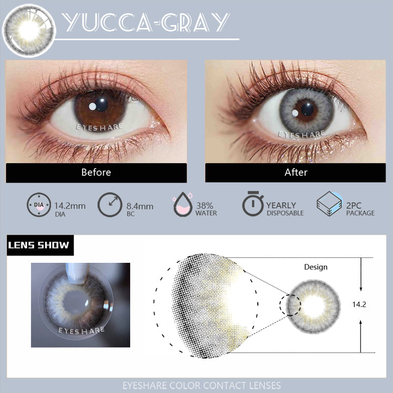 Yucca Gray 14,0 mm 1 par | 1 año