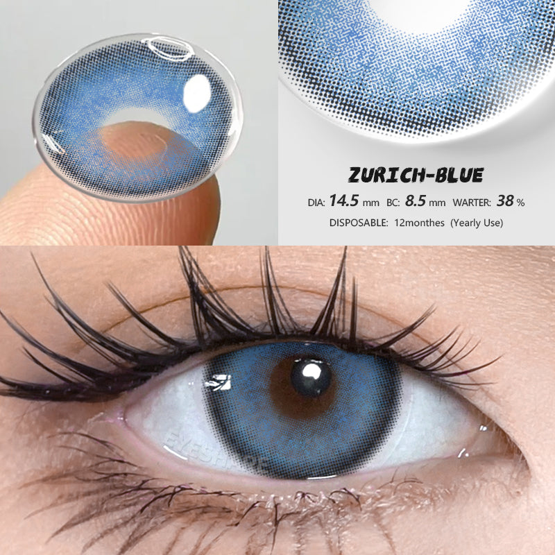 Azul Zúrich 14,5 mm 1 par | 1 año